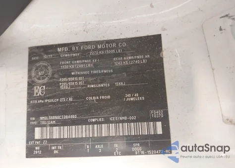 2012 Ford Transit Connect Xlt from USA, damaged, VIN NM0LS6BN8CT084460